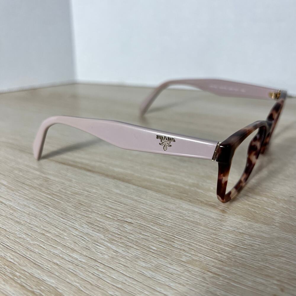 Prada VPR18T UE0-1O1 Eyeglasses Pink Tortoise Frames 53-16-140 Italy - Picture 4 of 11
